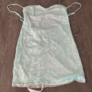 Mint green sparkly Lucy in the sky party party dress